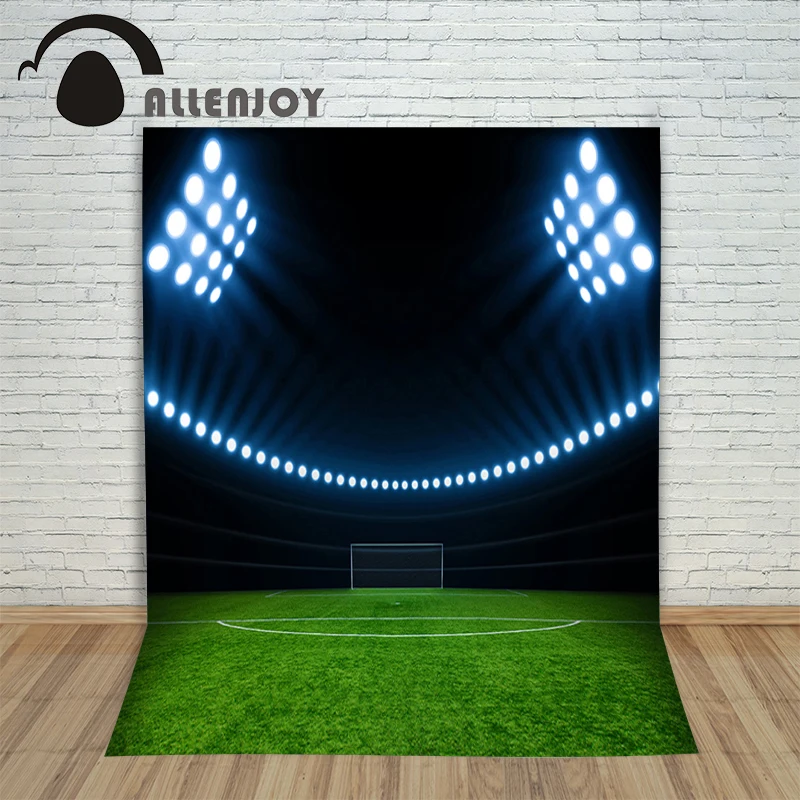 

Allenjoy Vinyl photo studio Background Football game green sport backdrop picture children's photocall