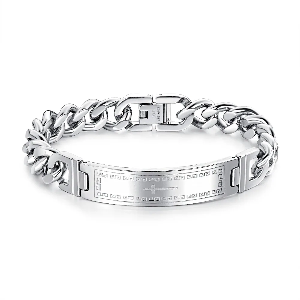 Pulsera Brazalete Acero Inoxidable Plateado Abierto Liso Eg | Meses Sin Interés