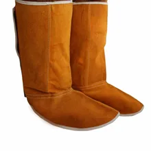 Защитный чехол для кожаной сварки для ног, термостойкая защита для ног, чехол для обуви с волшебной лентой