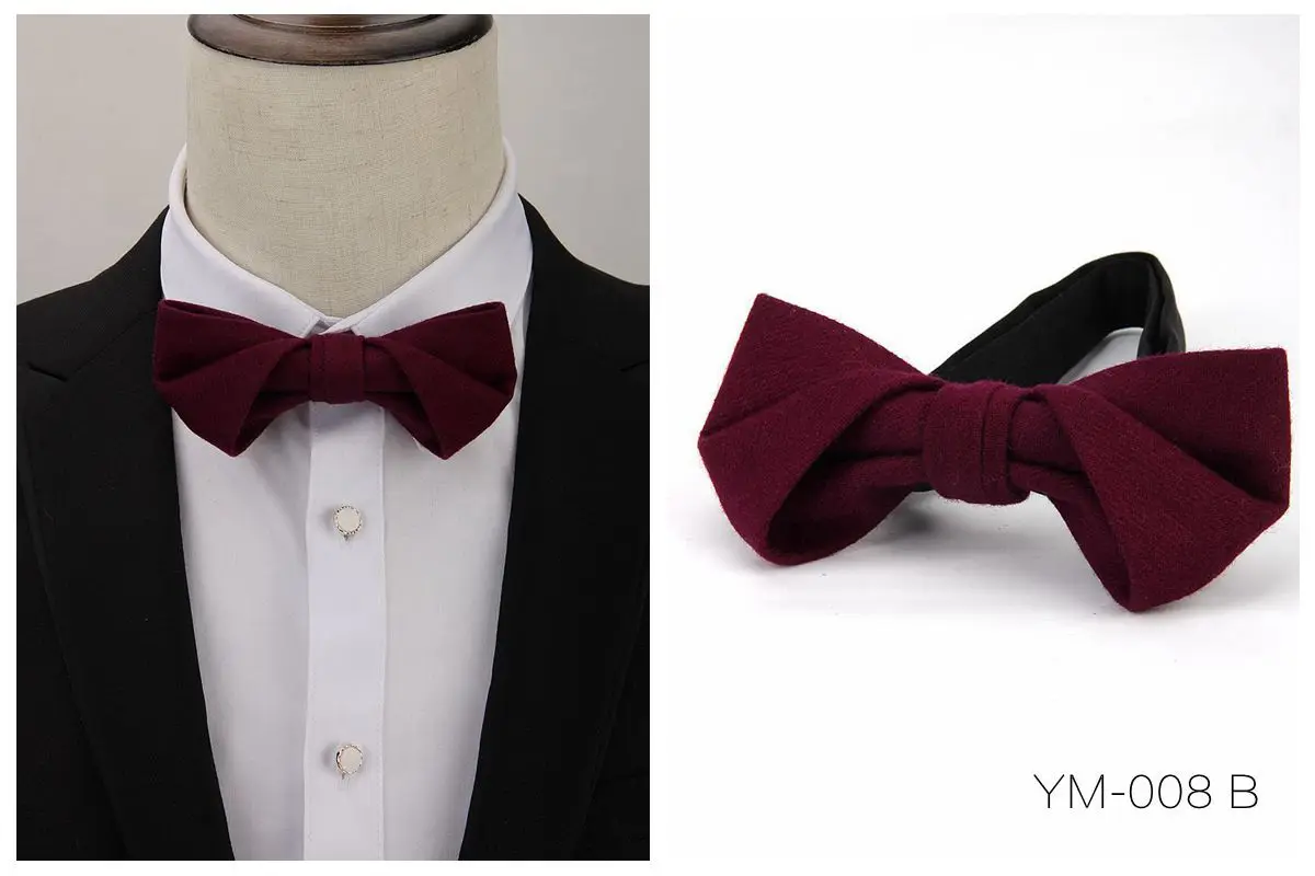 Новая мода галстук прекрасный шерсть Для мужчин галстуки Свадебные Бизнес вечерние элегантный узор бабочка пряжи Gravatas галстук для Для