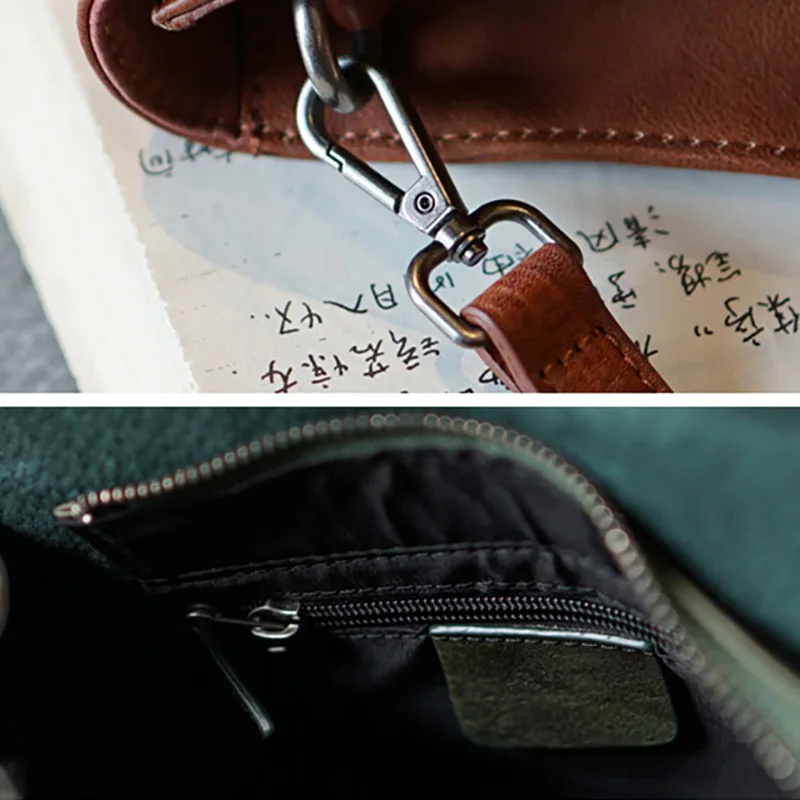 AETOO British style fashion retro handmade cowhide crossbody bag, leather casual small simple women's commuter pack