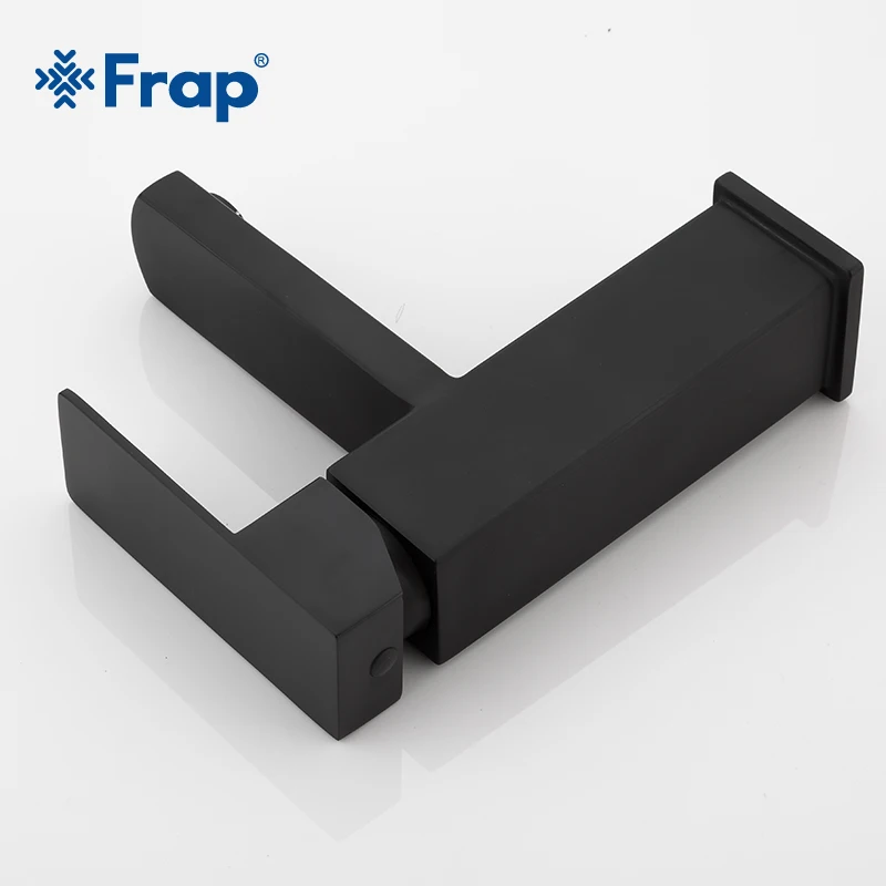 Новый квадратный черный смеситель Frap для ванной комнаты раковины из нержавеющей