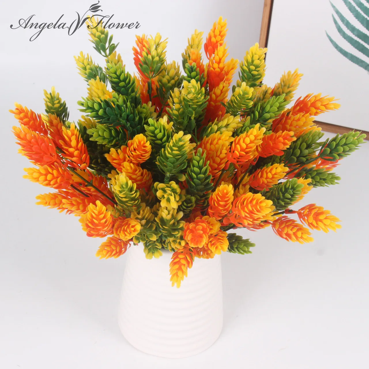 

Cheap Christmas pinecone artificial plant flower bromegrass decorative flower plant for artificial lawn/home vase decoration