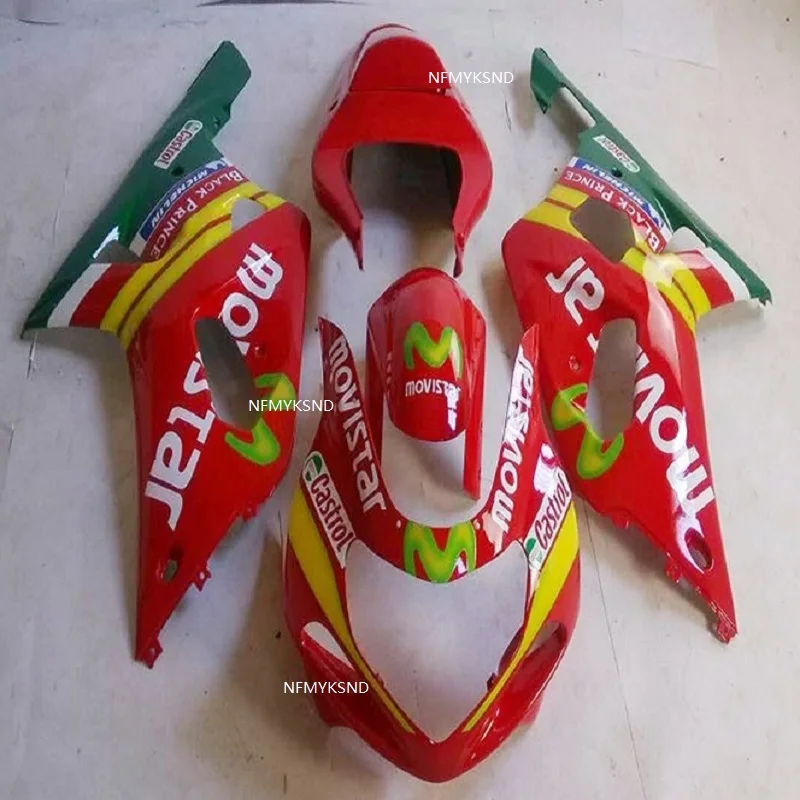 

High grade Fairings kit for SUZUKI K1 GSXR600 750 2001-2003 fairing kits GSXR750 GSXR 600 01 02 03 Red-green bodykits