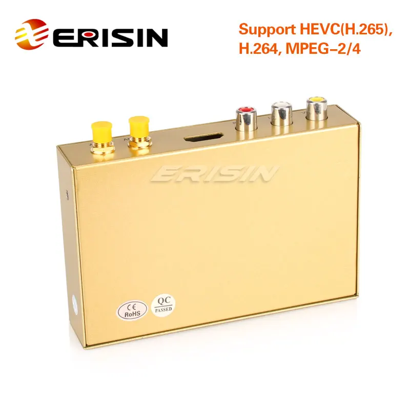 Erisin ES338 автомобильный мобильный цифровой HDTV DVB-T2 приемник HEVC H.265 H.264 HDMI USB 160 км/ч