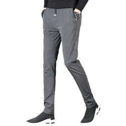 2019 New Summer Autumn Casual Pants Men Elastic Quick Dry Trousers Male Gray Black Blue Thin Pantalones Hombre Homme Size 28-36 2019 New Summer Autumn Casual Pants Men Elastic Quick Dry Trousers Male Gray Black Blue Thin Pantalones Hombre Homme Size 28-36