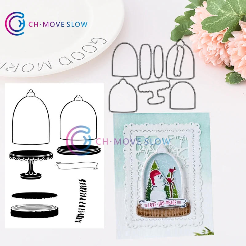 

CH Cloche Quarters Metal Cutting Dies and stamps DIY Scrapbooking Card Stencil Paper Craft Handmade Album Handbook Decor