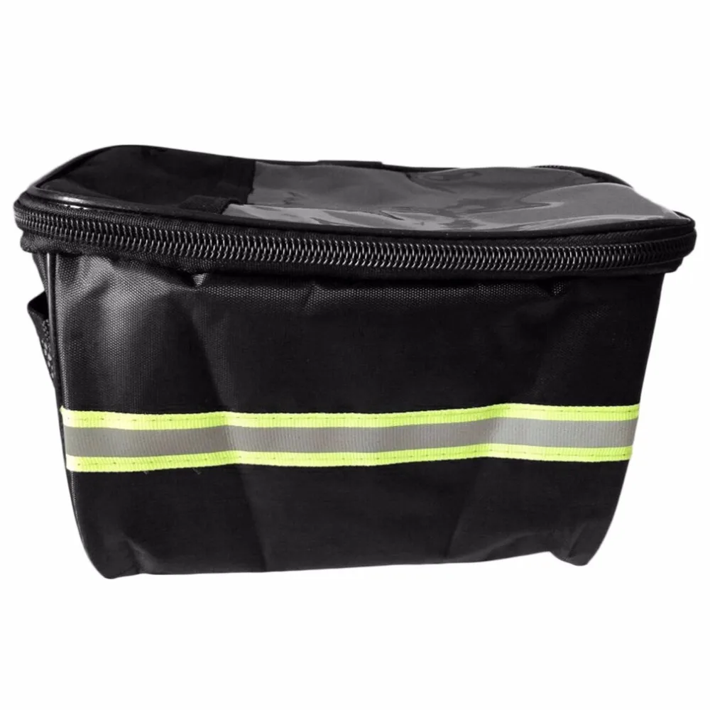 Top 20 Inch Large Polyester Bike Bicycle Front Basket Durable Waterproof Tube Handlebar Bag Outdoor Sport Accessories 2018 Hot 3