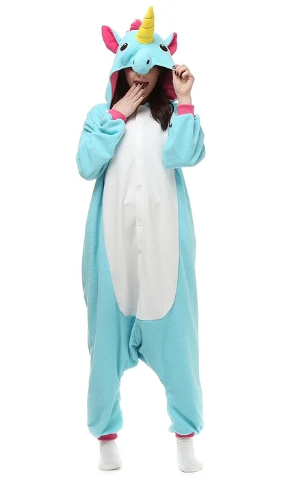 

High Quality New Women Pijama De Unicornio Flannel Unicorn Cartoon Cosplay Costume Adult Unisex Animal Claws Monster