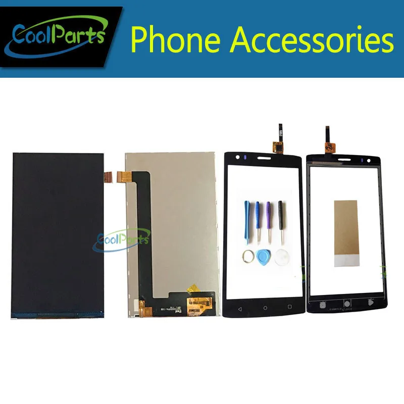 

1PC/Lot High Quality For Fly Cirrus 1 FS 502 FS502 LCD Display Screen + Touch Screen Digitizer With Tool&Tape Black White Color