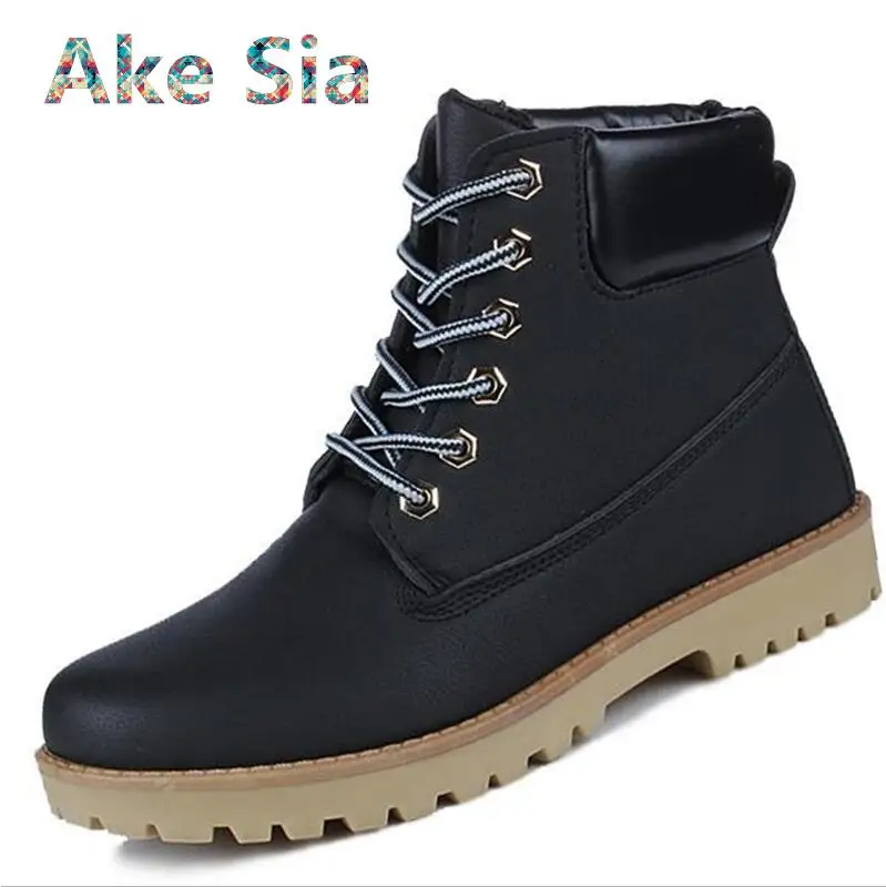 

0 2018 Spring and winter Martin boots warm British men boots men short tooling men's hiking boots men's shoes #86