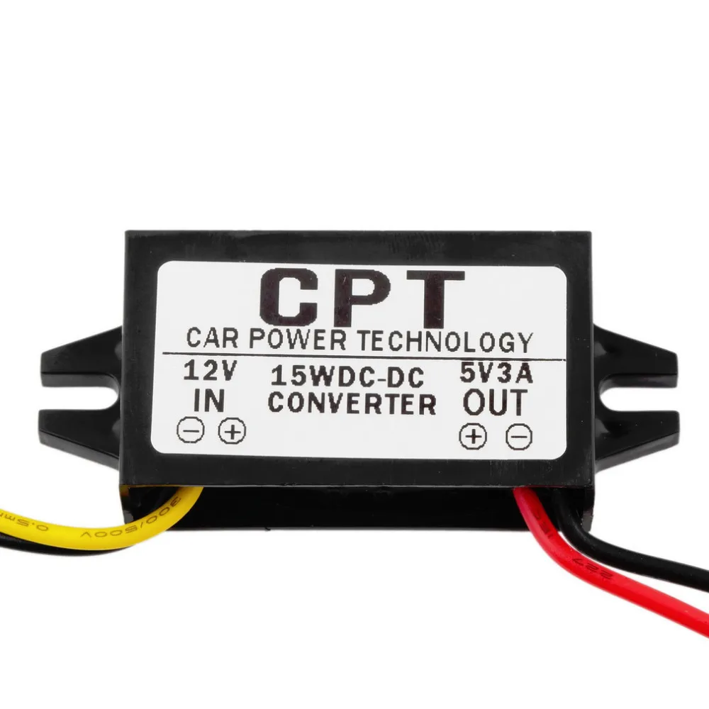 OUTAD CPT-UL-1 Водонепроницаемый DC/DC преобразователь регулятор 12 В до 5 В 3A 15 Вт Автомобильный светодиодный дисплей мощность CPT автомобильный регулятор мощности