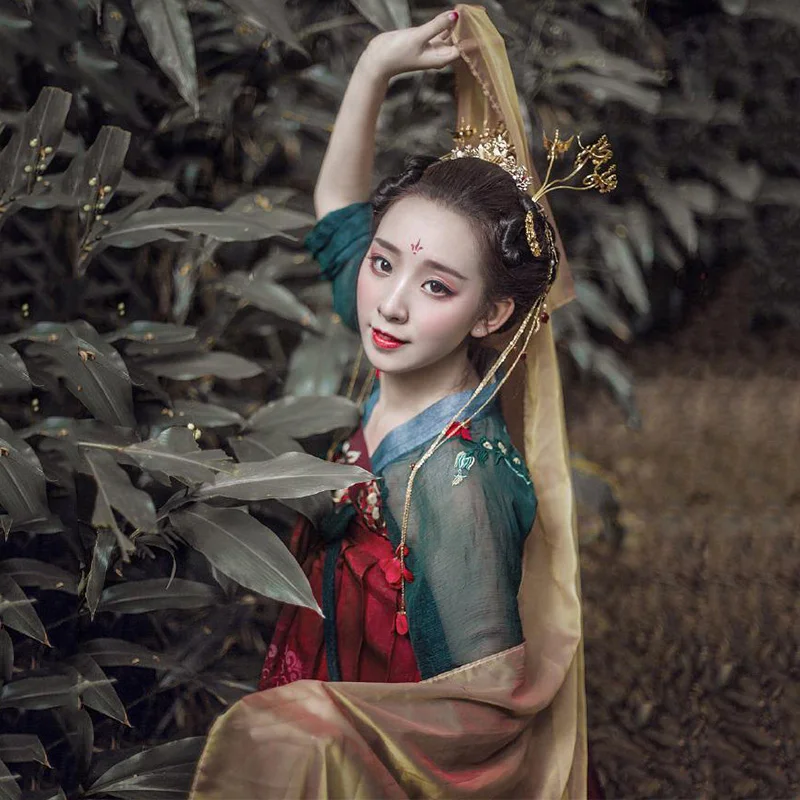 Классический Hanfu для женщин Китайский национальный танец костюм певцов одежда для сцены народное платье Восточное представление фестиваль наряд DC1822