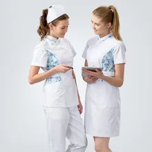 Элегантная униформа медсестры, облегающее медицинское платье, зима-лето, халат доктора, медицинская одежда, высокий белый косметик, официантка, рабочая одежда