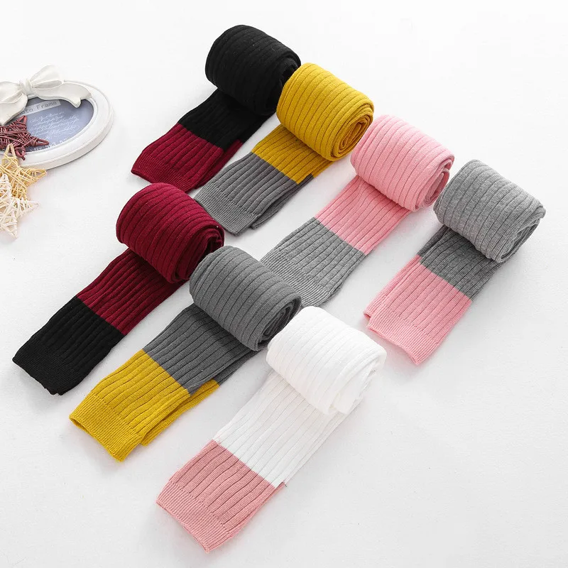 

7 Colors Girls Cotton Knitting Leggings Autumn Winter Warm Outfit Girls Pants Children Trousers Kids Fashion Leggings