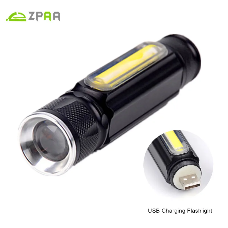 T6 LED USB Flashlight Rechargeable Portable Hand Work Lamp