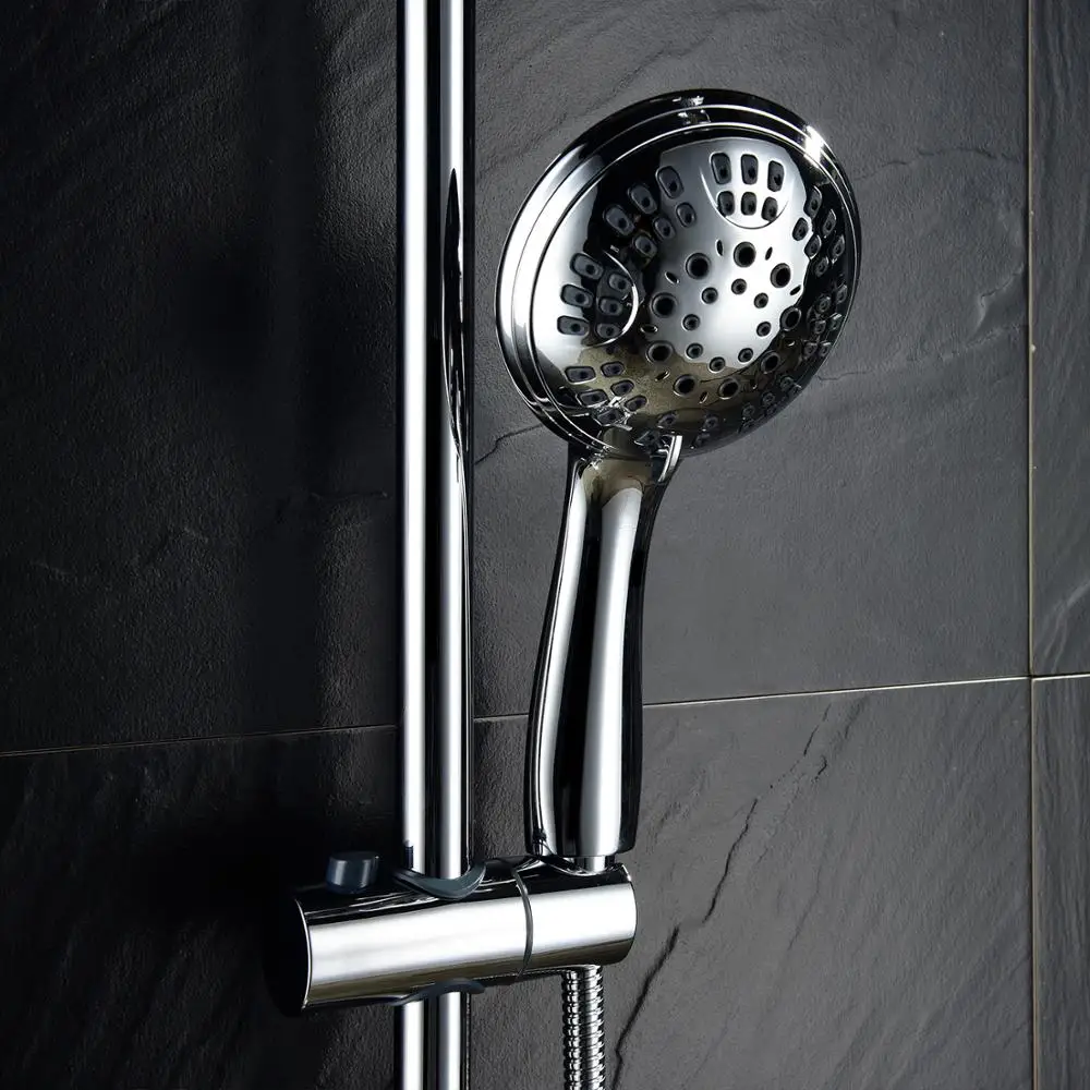  Free Shipping Stainless Steel Chrome Bathroom Faucet With LED Digital Display No need Battery Showe