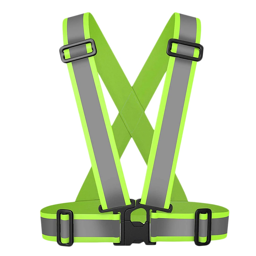 

Reflective Vest Elastic Adjustable Reflective Gear For Outdoor Activity Running Walking Working Cycling Vest Outdoor Clothes #35