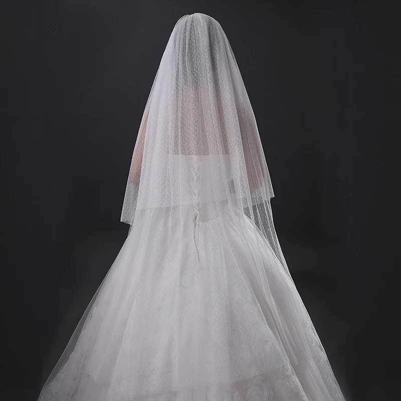 Белая, цвета слоновой кости, для свадьбы свадебное платье из тюля для 2 слоя элегантные модные свадебные вуали с гребешком
