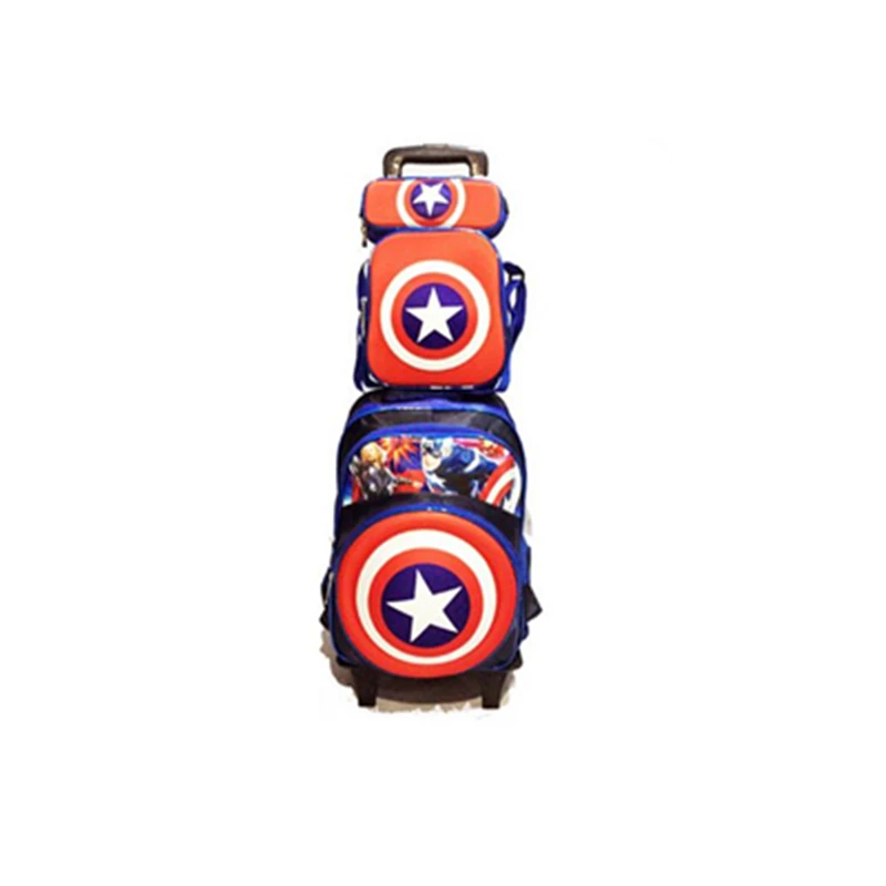 

New Rolling School Bag Set Cars Children Trolly School Bag Set Trolley Luggage Backpack Set with Wheeled Bag for Boys and Girls