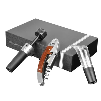 

Multifunctional Red Wine Bottle Opener, Pear Wood Chip Wine Bottle Opener Kitchen Products Package