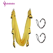 [QUBABOBO] гамак для йоги, Парашютная ткань, нейлон, тафта, антигравитационный, 15 цветов, удлиненный, 350*150 см, декомпрессионный, для спортзала, подвесной