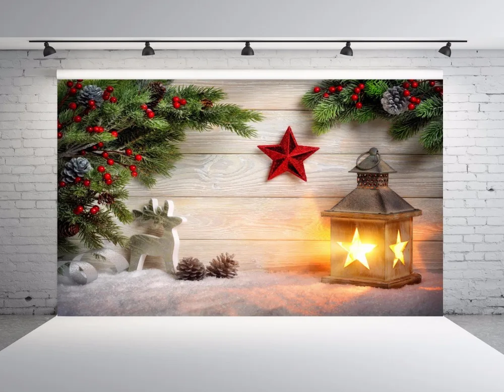 

SHANNY Vinyl Custom Brick Christmas theme Photography Backdrops Prop Photo Studio Background YHSHD-09