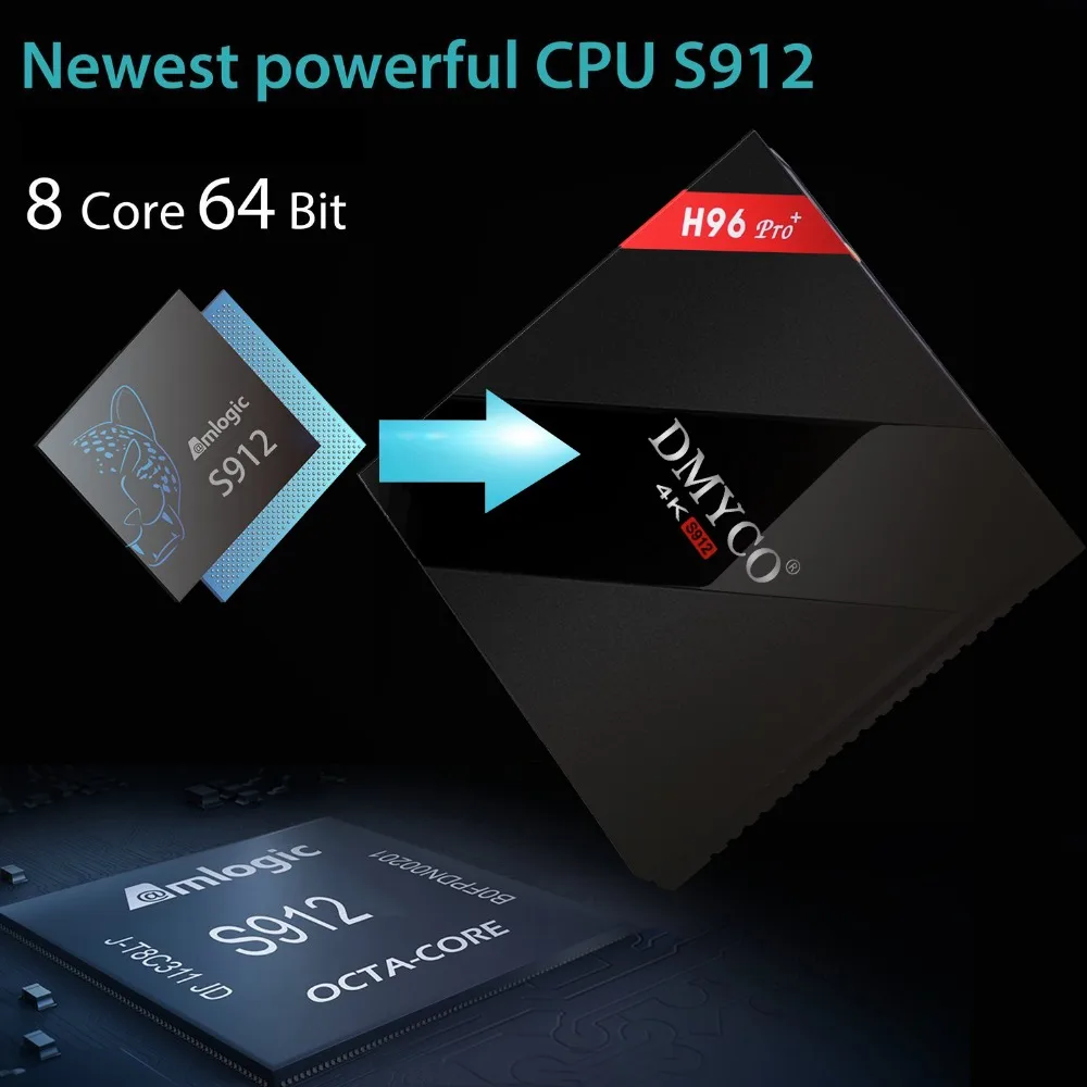 H96PRO+ android6.0 s912 cpu 3gb 32gb double wifi(DMYCO)