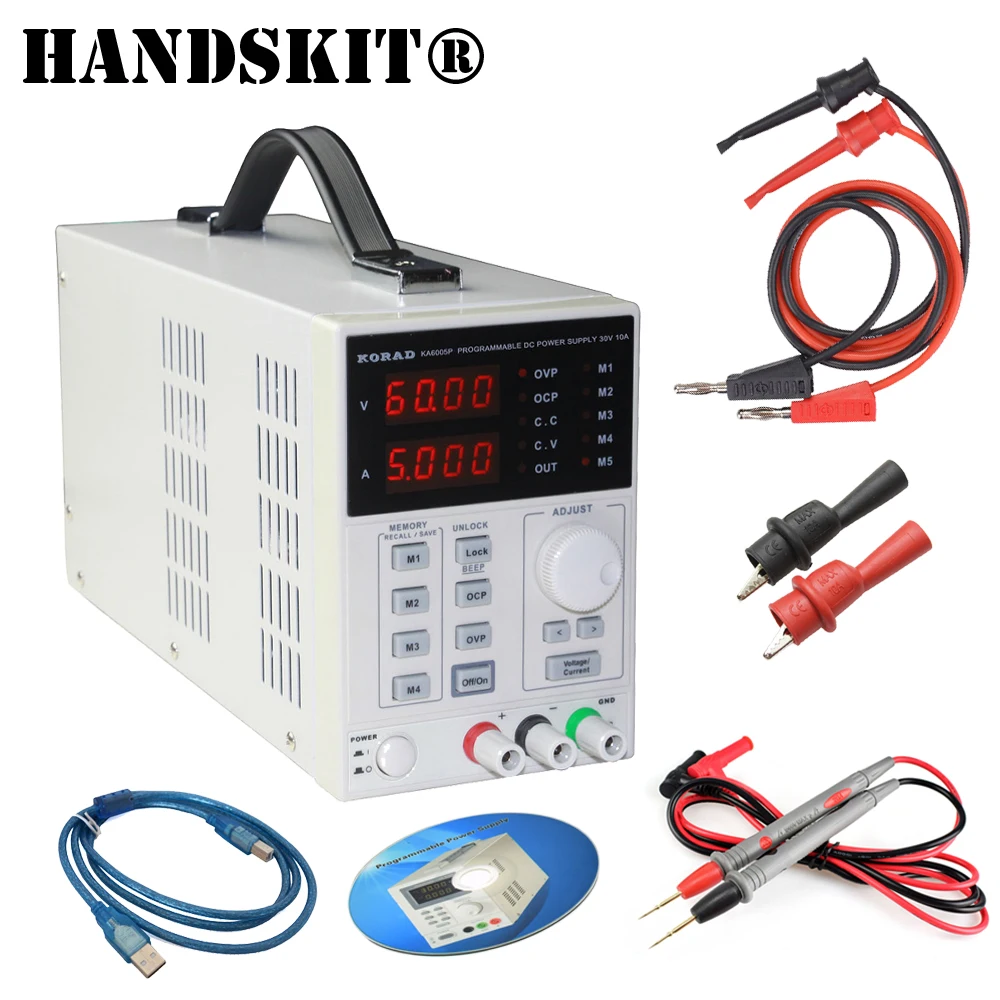 

KA6005D -Precision Variable Adjustable 60V, 5A DC Linear Power Supply Digital Regulated Lab Grade 0-60V 0-5A