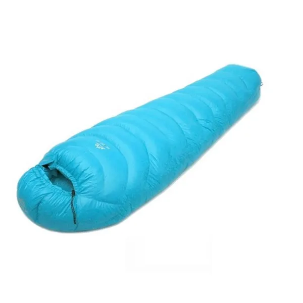 Зимний сверхлегкий теплый спальный мешок для взрослых из 90% белого гусиного пуха, компрессионный пакет для альпинизма, кемпинга, пеших прогулок - Цвет: 800G sky blue
