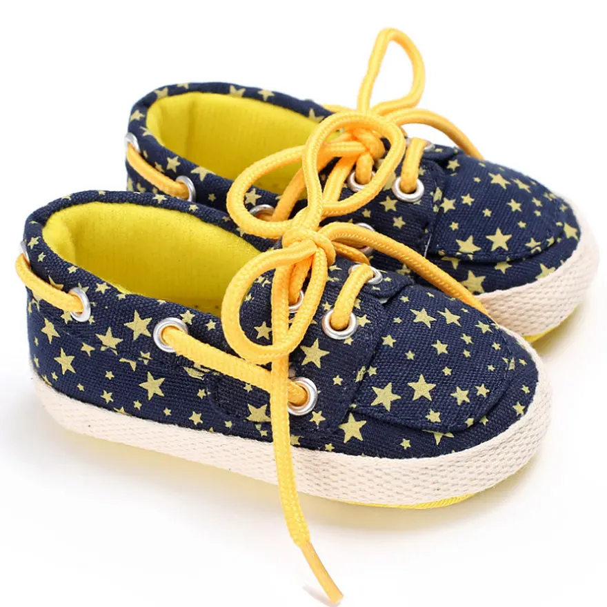 

Cute Cartoon Star T-tied Baby Shoes Infant Crib Shoes Baby First Walker Shoes Zapatos Bebe Classic Casual Baby Boy Girl Shoes