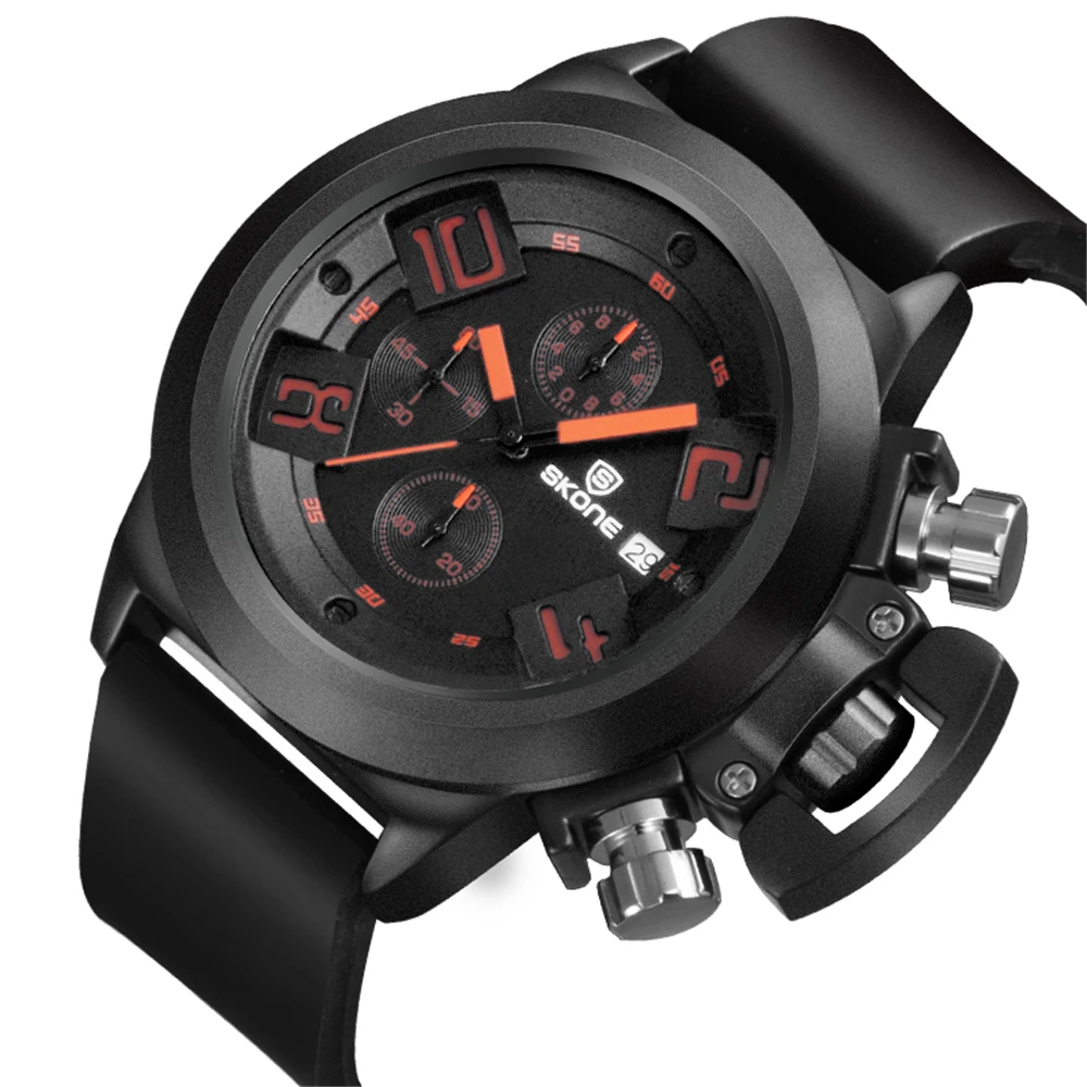 

SKONG Mens Watches Top Brand Luxury Sport Quartz-Watch Leather Strap Clock Men Waterproof Wristwatch relogio masculino