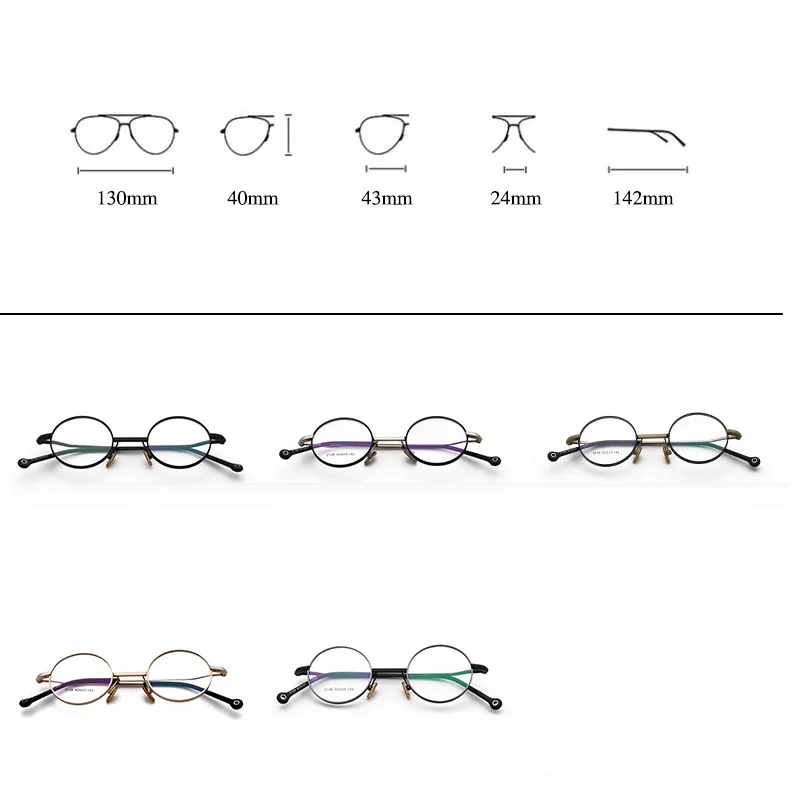 Optische Nerd Kleine Vazrobe black Männlichen Myopie Frauen gold black Runde Mann Grey Black Brille Männer Bronze Silver Progressive Dioptrien black 40mm Blau Rezept Anti 6SdqwSOAnx