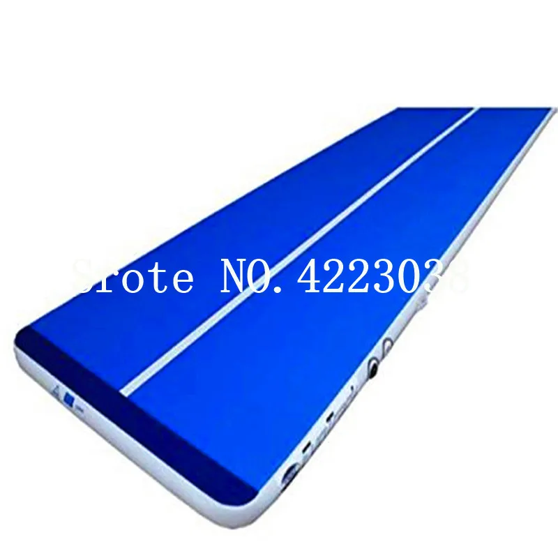 cheap Free Shipping 6x1x0.1m,7m,8m Blue Inflatable Gymnastics Mattress Gym Tumble Airtrack Floor Tumbling Air Track For Sale