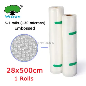 

28x500cm (11''x197'') Rolls of Food Save Vacuum Heat Sealer Pouch Casual Cutting FDA certification Storage Bags