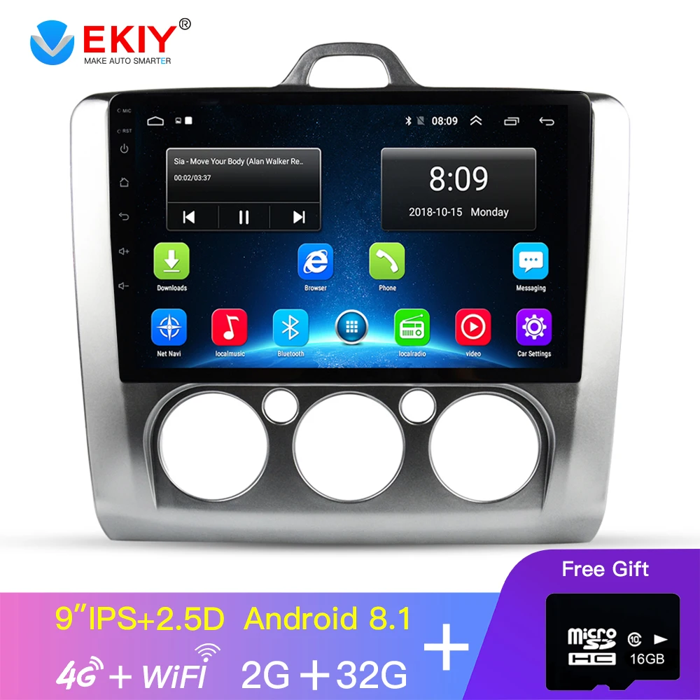 

Ekiy Car Multimedia Video Player Navigation Gps Android 4G Head Unit Car Radio For Focus 2 3 Mk2 Mk3 Hatchback Head Unit