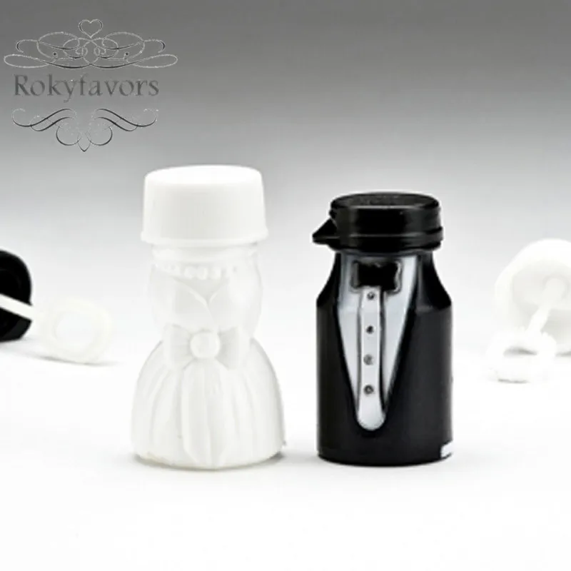 bride and groom bubble bottle
