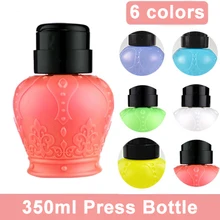 350ML Empty Travel Cosmetics Bottle Nail Art Polish Cleaner Remover Refillable Bottle Portable Dispenser Pump Tool Free Shipping
