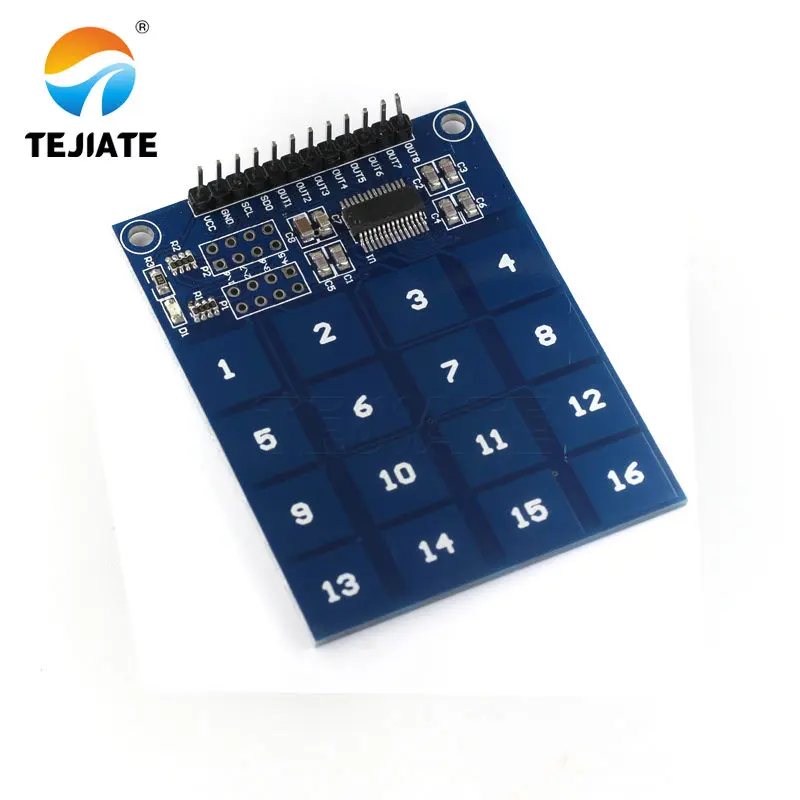 

16 Way XD-62B TTP229 Capactive Touch Switch Digital Sensor IC Module Board Plate 49.3mm*64.5mm