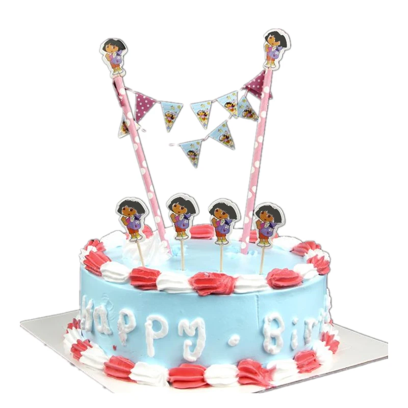 

Omilut 12pcs Dora Party Cake Topper Dora Birthday Party Cake Decoration Supplies Baby Shower Decoration Party Gift For Kid