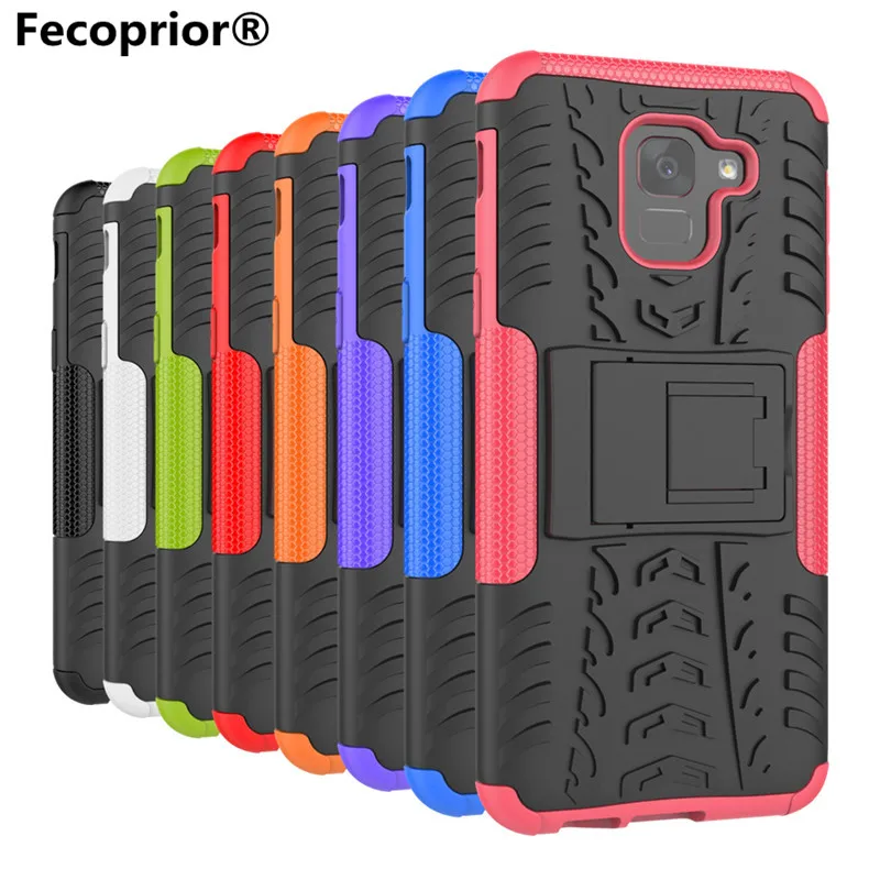 

GalaxyJ6 j 6 Case For Samsung Galaxy J6 2018 Back Cover PC TPU Silicon Stand Armor Heavy Rugged Celulars Fundas Coque