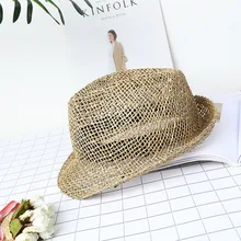 Новая соломенная шляпа унисекс, летняя с натуральной травой, модная ручная работа, трава на открытом воздухе, формирующая шляпа
