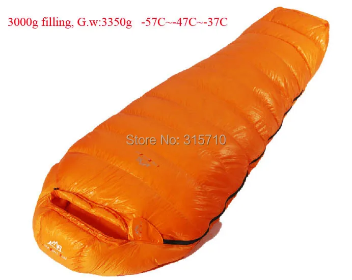 Cheap  3000g Filling -57C~-37C Ultra-light down outdoor goose down sleeping bag outdoor adult breathable t