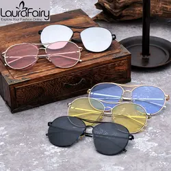 Лаура Фея самолета Стиль прозрачными линзами в стиле унисекс солнцезащитные очки для женщин прозрачные линзы UV400 очки Для женщин Для