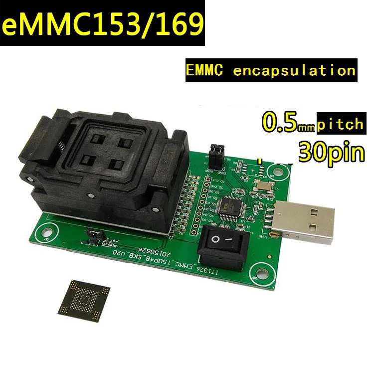 EMMC153/169 флип шрапнель к USB тестовое сиденье чип EMMC восстановление данных шрифт