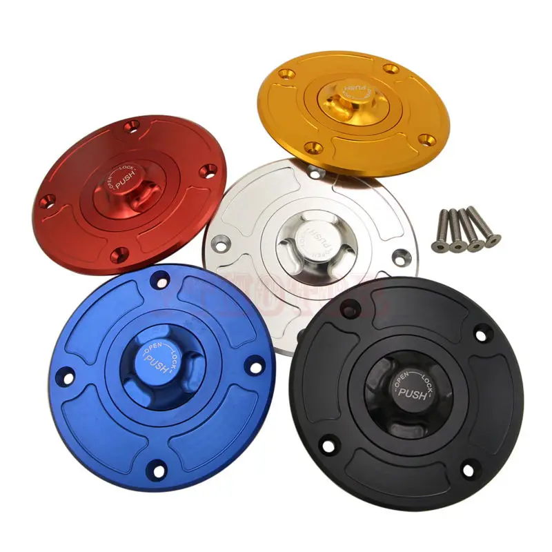 5 Colour Motorcycle CNC Aluminum Fuel Gas CAPS Tank Cap tanks Cover