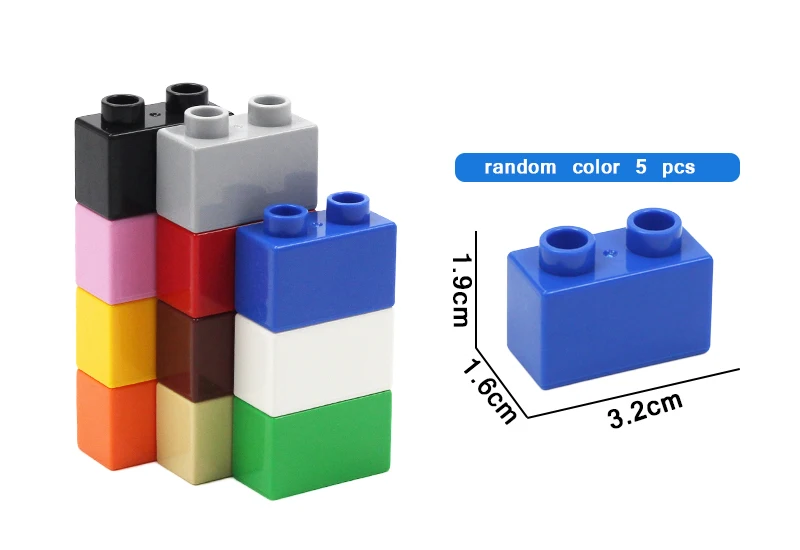 Строительные блоки с большими частицами совместим Duplo Basics Bricks 2 4 8 12 16 точек набор