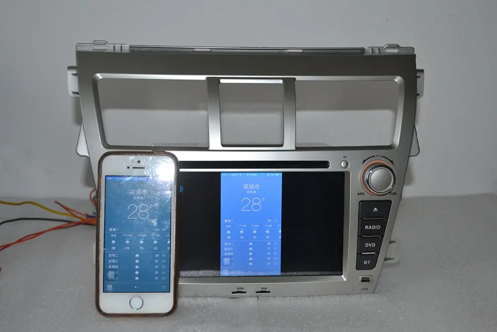 Flash Deal Android 7.1 for Toyota vios 2din car dvd player,gps navigation,bluetooth,radio,rds,steering wheel,free 8g map,mic,touch screen 16