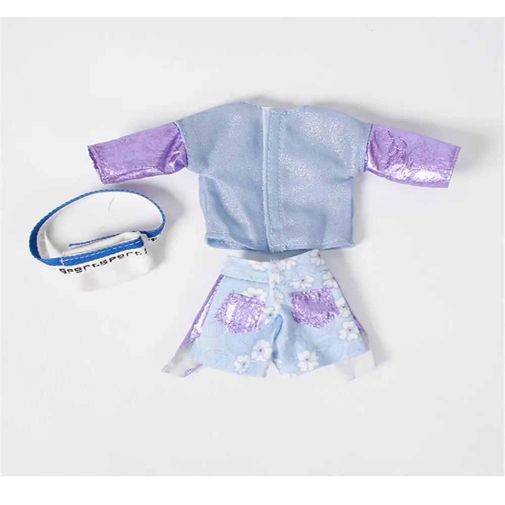 Одежда для кукол DBS Blyth icy фиолетовая шифоновая футболка и джинсовые брюки
