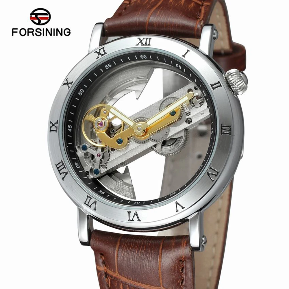 

FORSINING men's mechanical watch men Luxury Skeleton Automatic Watch Self-Wind clock wrist watch Business Wristwatch Relogio